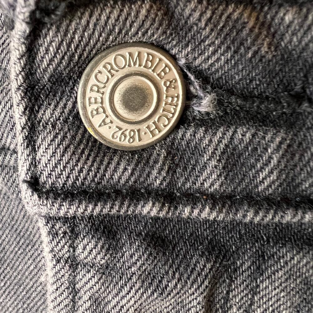 Abercrombie & Fitch Jeans Womens SZ 28/6 Black The 90's Straight Ultra High Rise - Picture 9 of 16